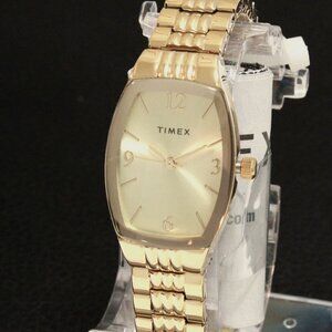 Timex Main Street Ladies Quartz Watch Gold Tone Expansion Bracelet 21mm